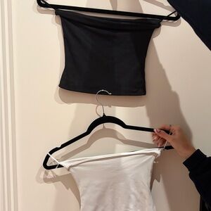Aritzia Black and White Camisole Set